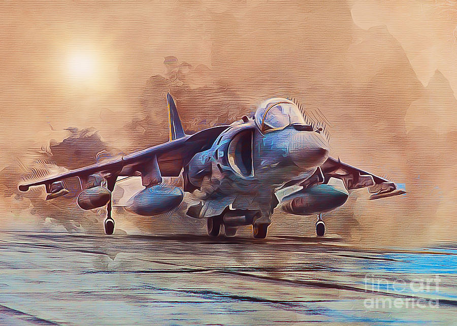 AV-8B Harrier Mixed Media by Ian Mitchell