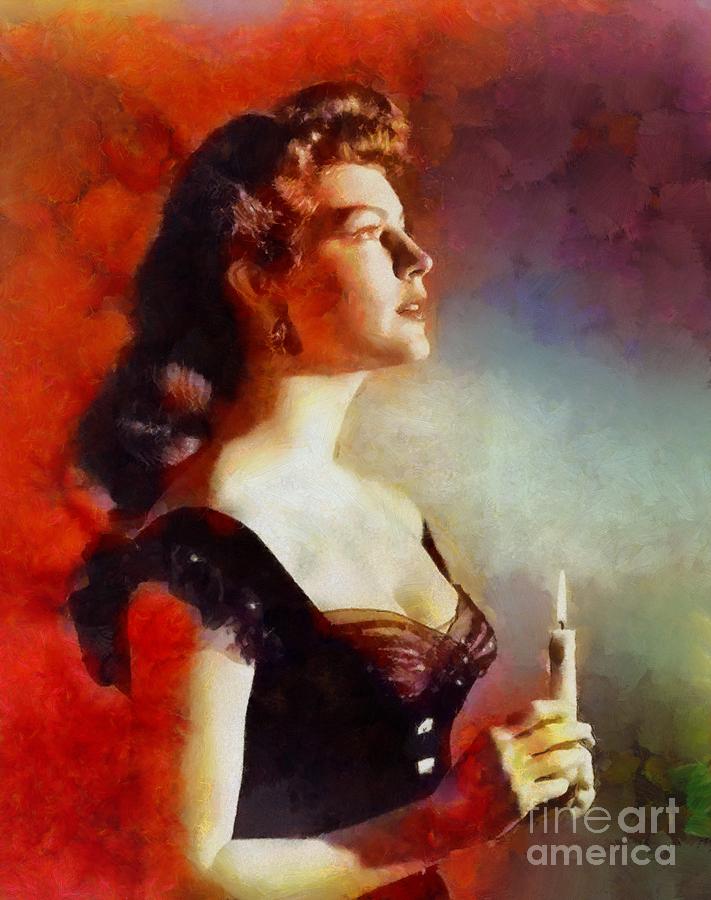 Hollywood Painting - Ava Gardner Hollywood Actress by Sarah Kirk by Esoterica Art Agency