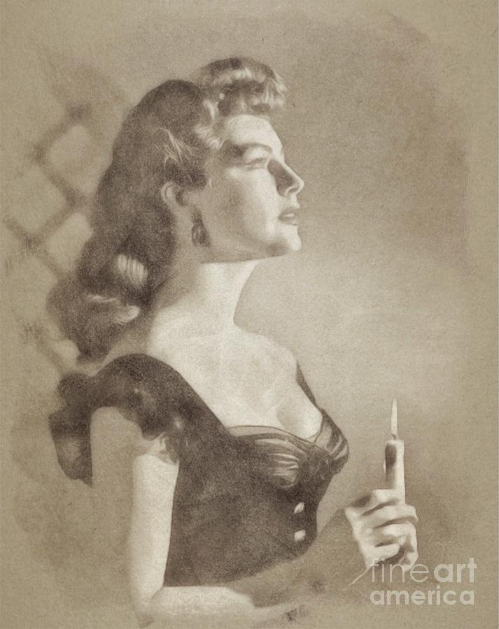 Ava Gardner, Hollywood Legend By John Springfield Drawing