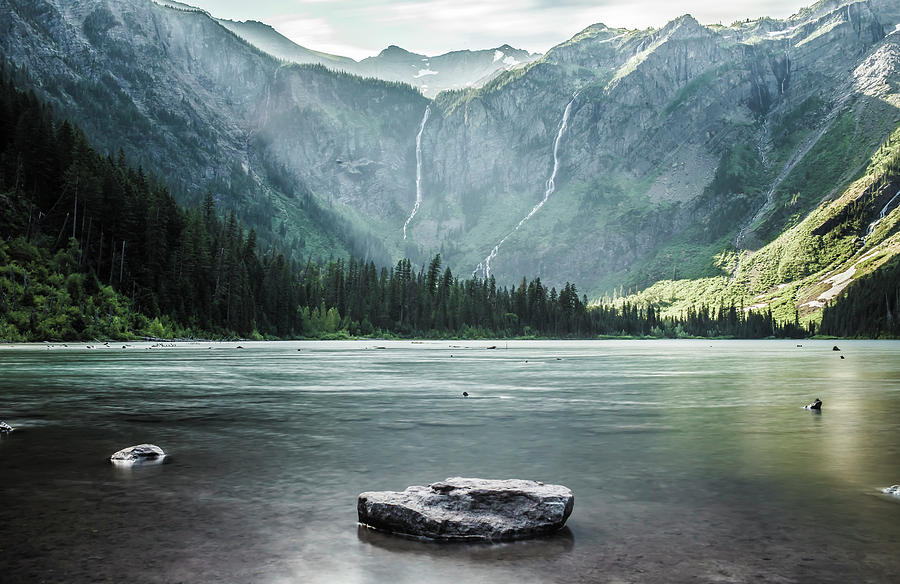 Avalanche Lake in Glacier National Park Photograph by Matailong Du