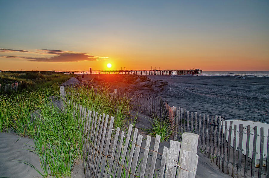 Avalon Beach at Sunrise - New Jersey Photograph by Bill Cannon