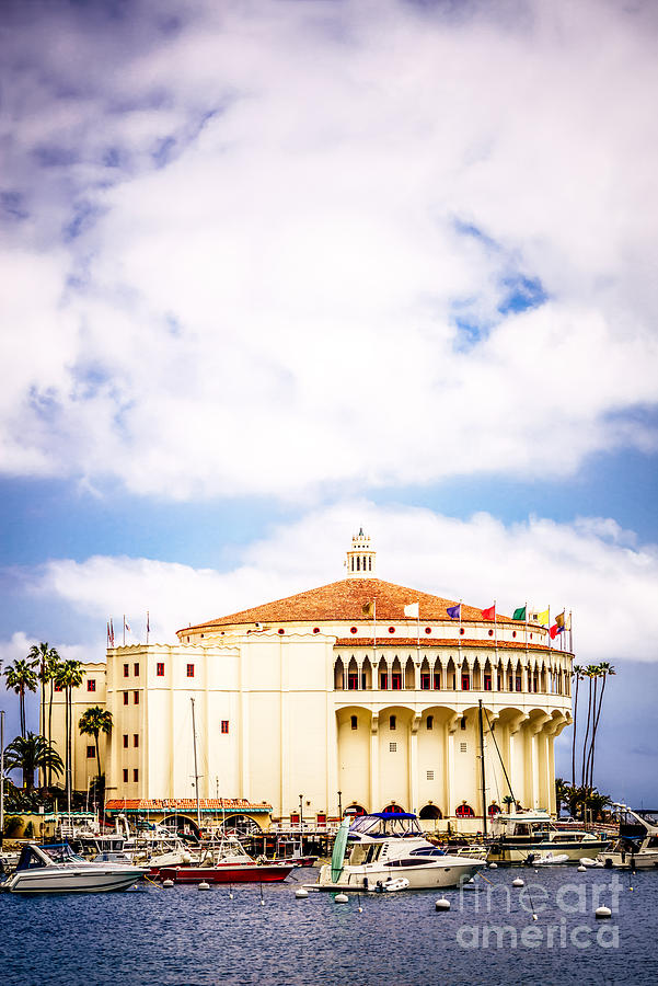 Boat Photograph - Avalon Casino Catalina Island Vertical Picture by Paul Velgos