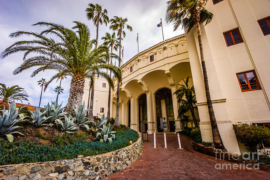 Architecture Photograph - Avalon Casino Entrance on Catalina Island by Paul Velgos
