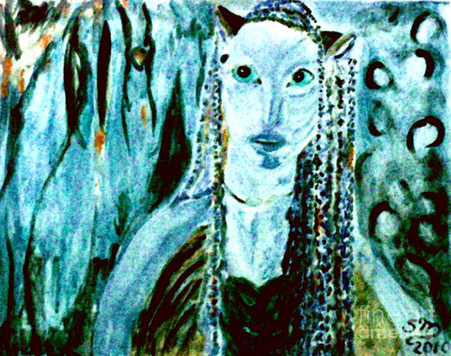 Avatar Five Pointalist Impression Painting by Stanley Morganstein