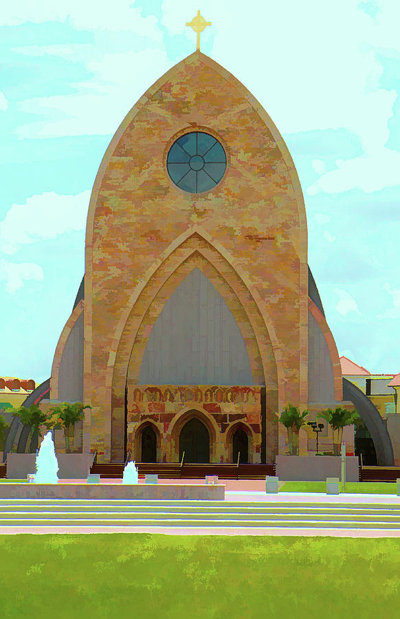 Ave Maria Church Painted Painting by Rosalie Scanlon