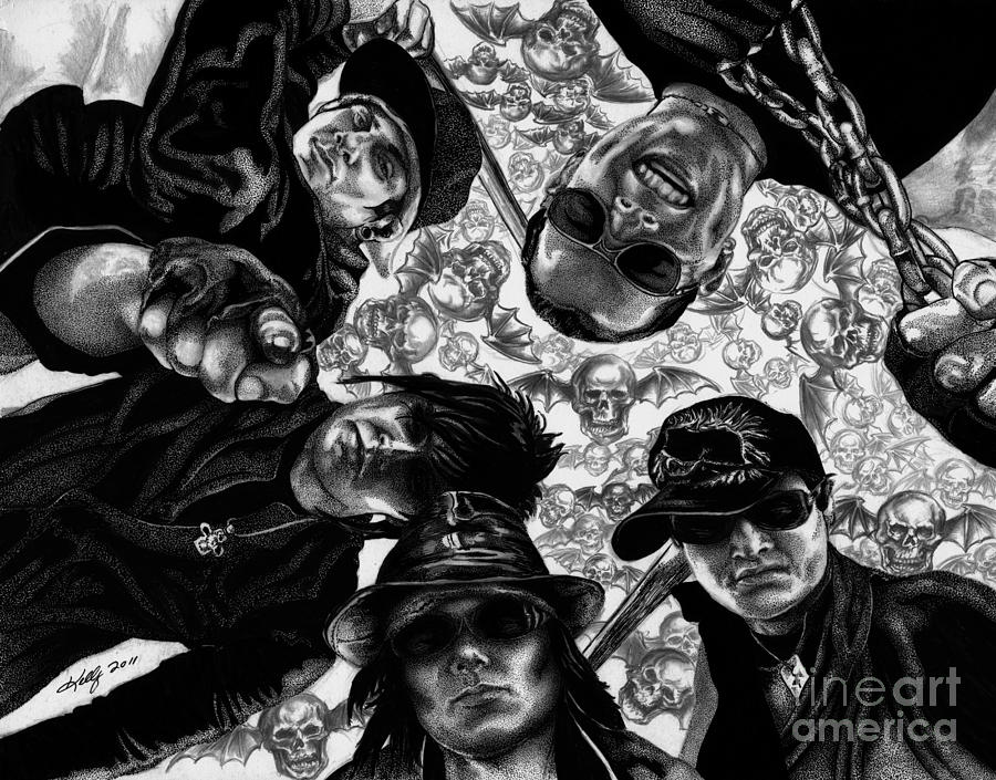 Avenged Sevenfold Drawing by Kathleen Kelly Thompson