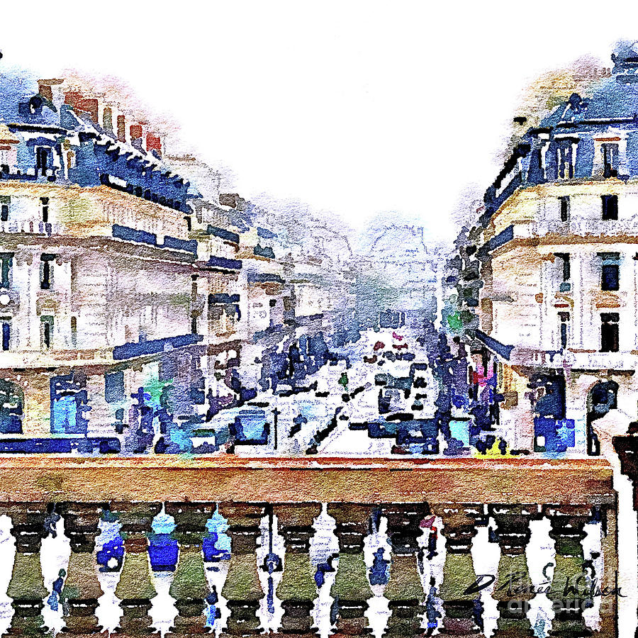 Paris Painting - Avenue de lOpera Moderne  by D Renee Wilson