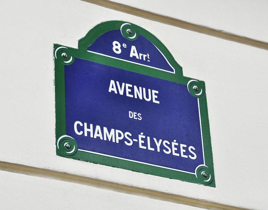 Avenue des Champs-Elysees sign Photograph by Dutourdumonde Photography