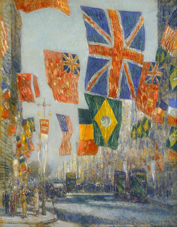 Vintage Painting - Avenue Of The Allies - Great Britain by Mountain Dreams