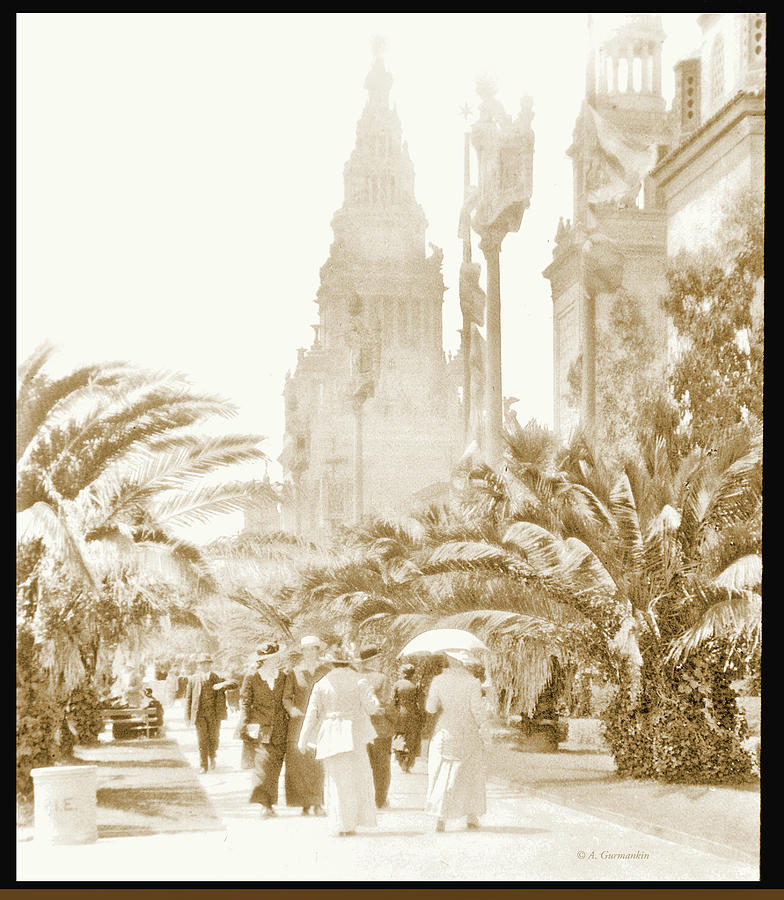 Avenue of the Palms, San Francisco. 1915 Photograph by A Macarthur Gurmankin