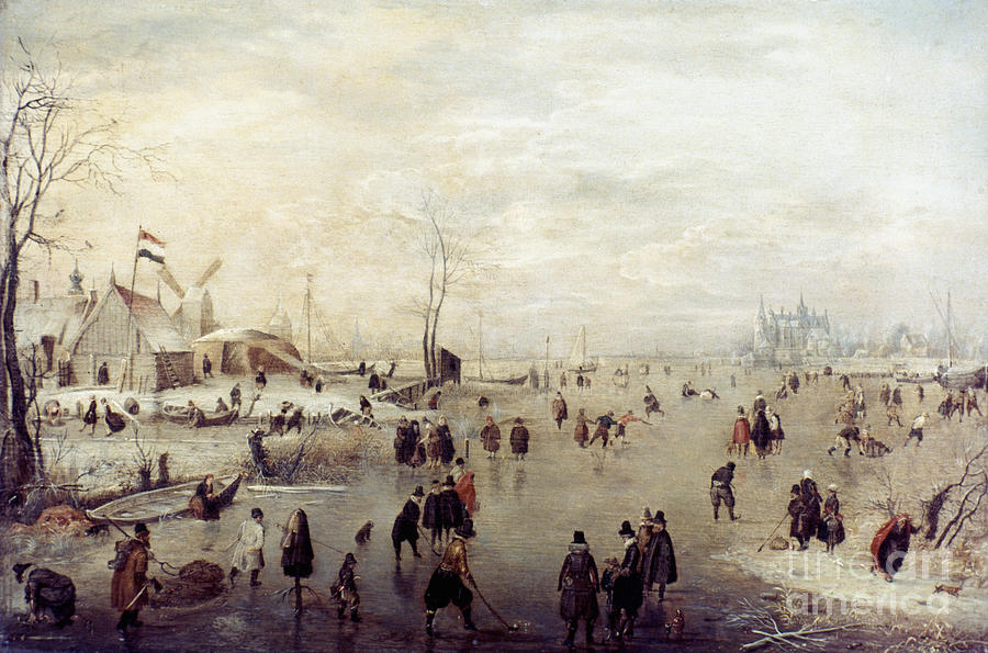 Winter scene on the Ice Painting by Hendrick Avercamp
