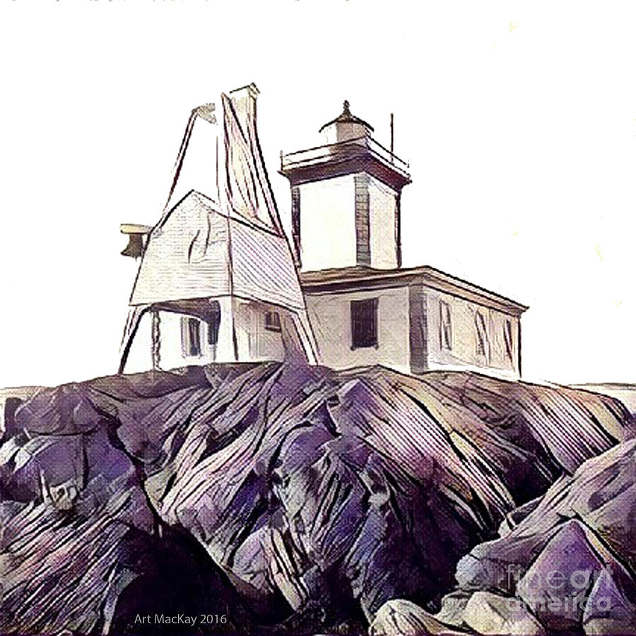 Lighthouse Photograph - Avery Rock Light, Machiasport, ME by Art MacKay