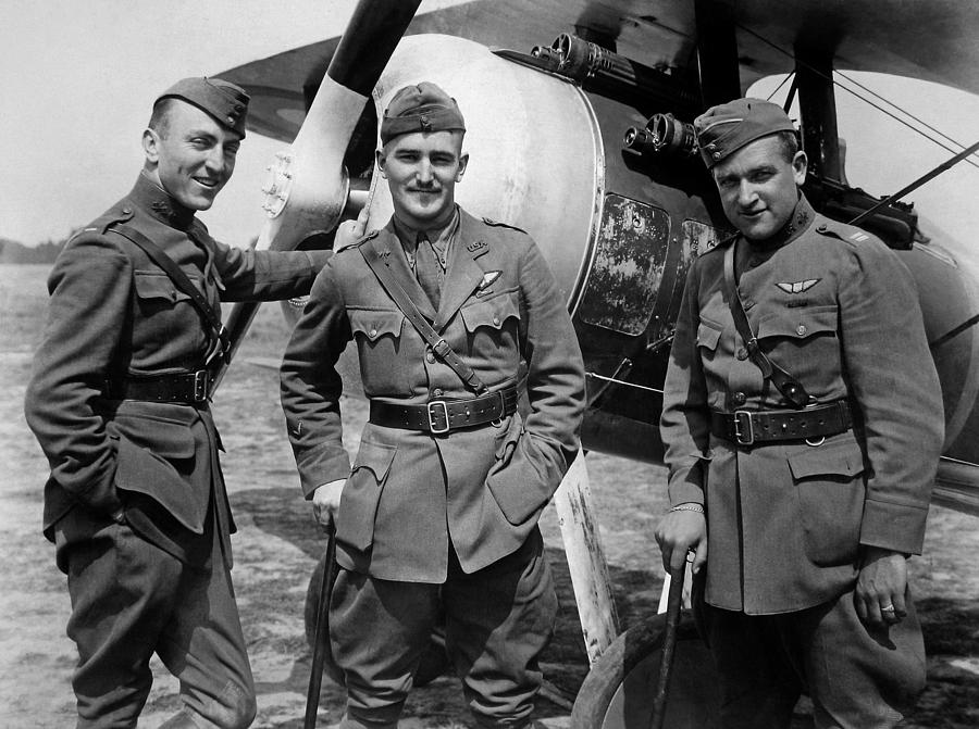 Eddie Rickenbacker Photograph - Aviators of the 94th Aero Squadron - World War I by War Is Hell Store