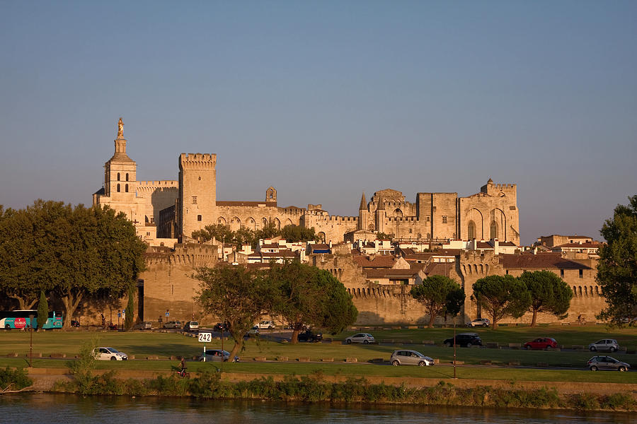 Avignon From Rhone River Photograph by Sally Weigand