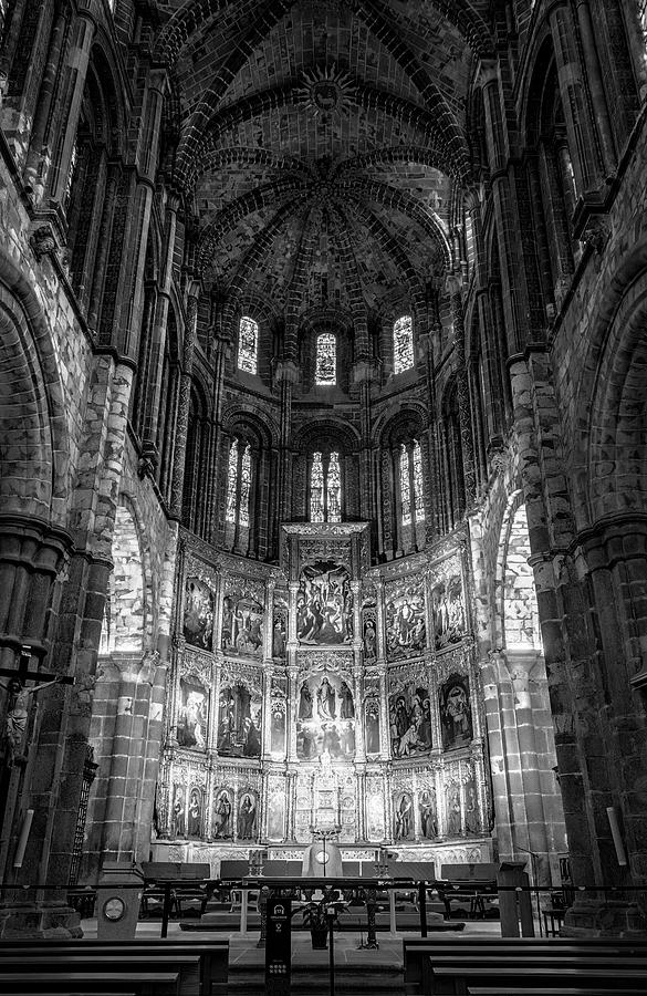Avila Cathedral BW Photograph by Joan Carroll