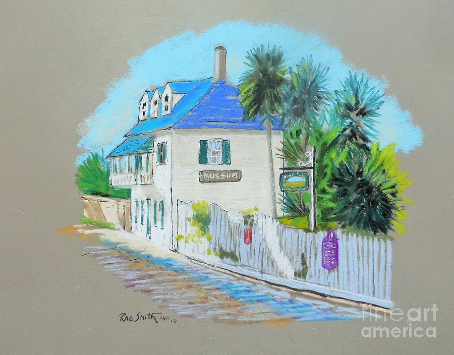 Aviles St,St. Augustine ,Fla Pastel by Rae  Smith PAC