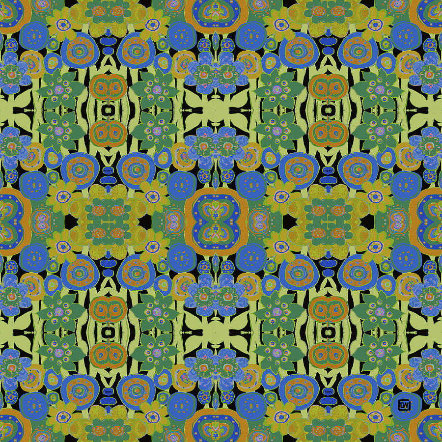 Avocado Blue Pattern by Lisa Weedn Avocado Blue Pattern by Lisa Weedn