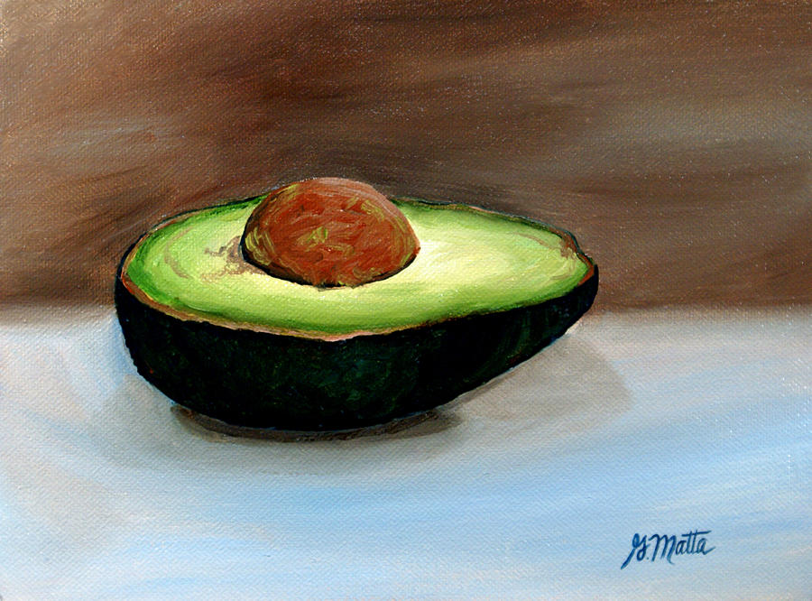 Avocado Painting - Avocado by Gretchen Matta Avocado Painting - Avocado by Gretchen Matta