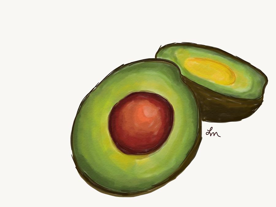 Avocado. color pencil Art Print for Sale by lisenok