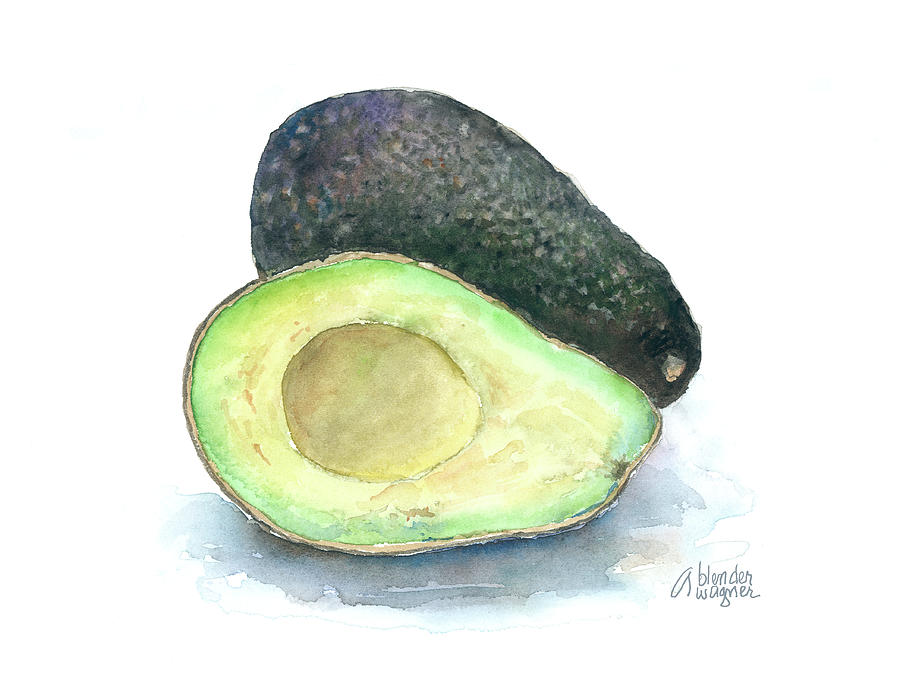 Avocados Painting by Arline Wagner