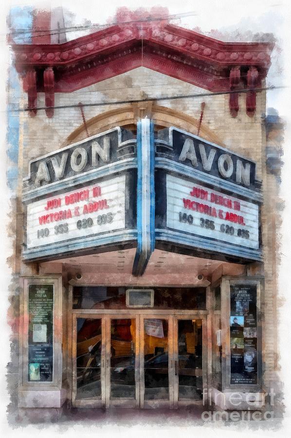 Avon Cinema Theater East Providence Rhode Island Painting by Edward Fielding