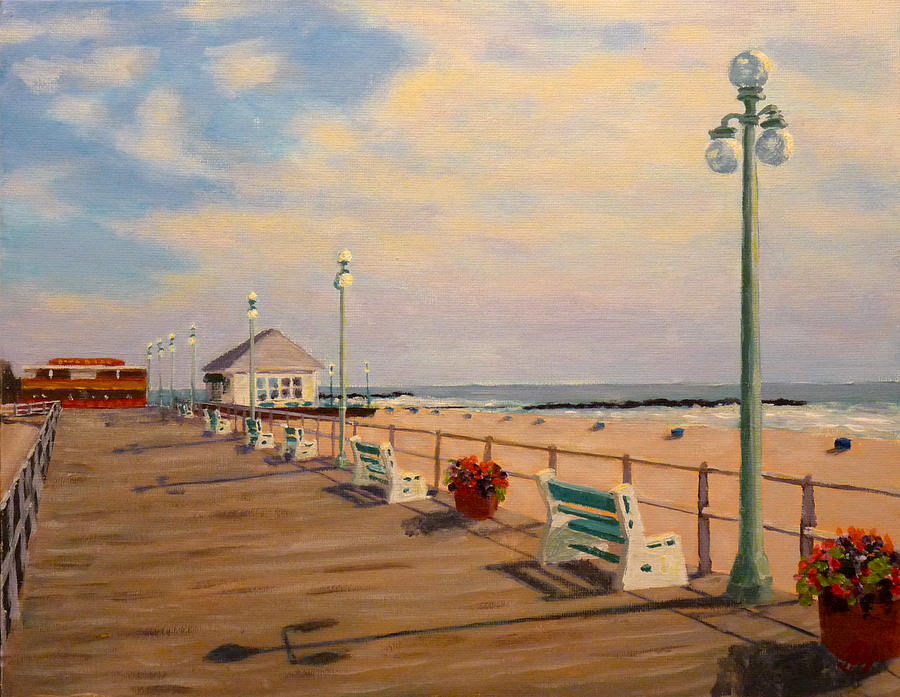 Beach Painting - Avon Pavilion by Joe Bergholm