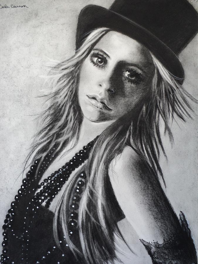 Avril Lavigne Drawing by Carla Carson