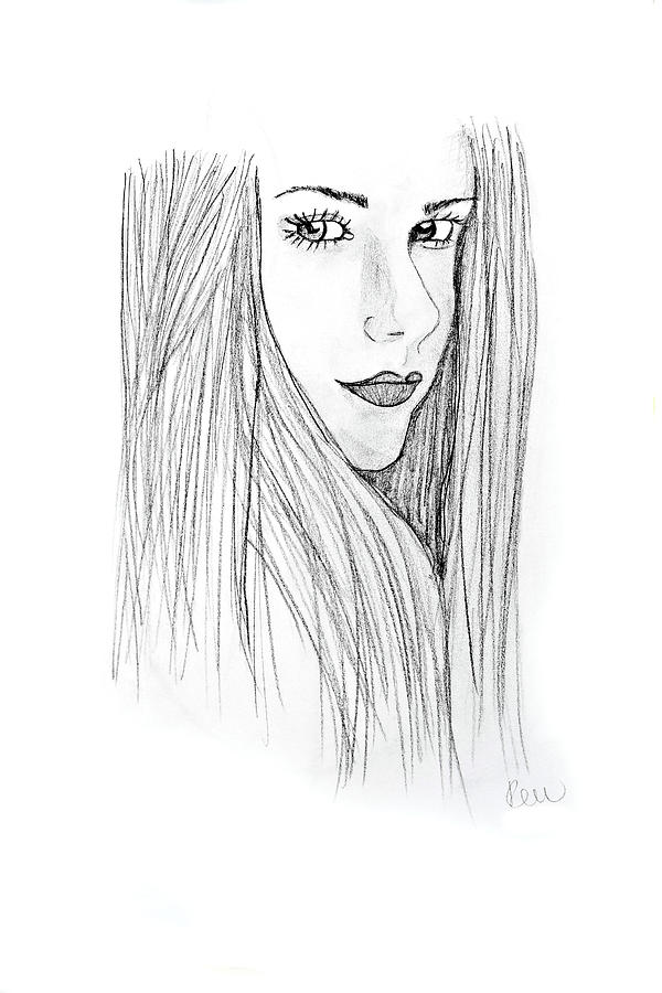 Avril Drawing by Rebecca Wood