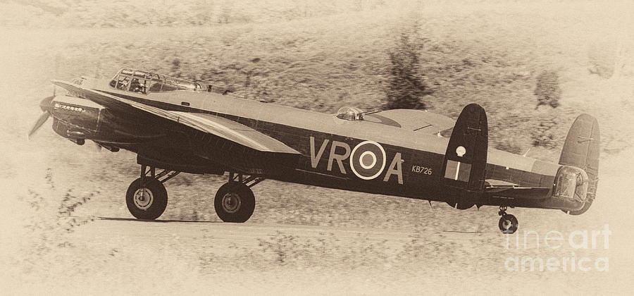 Avro Lancaster Bomber - Vintage Style Image Photograph