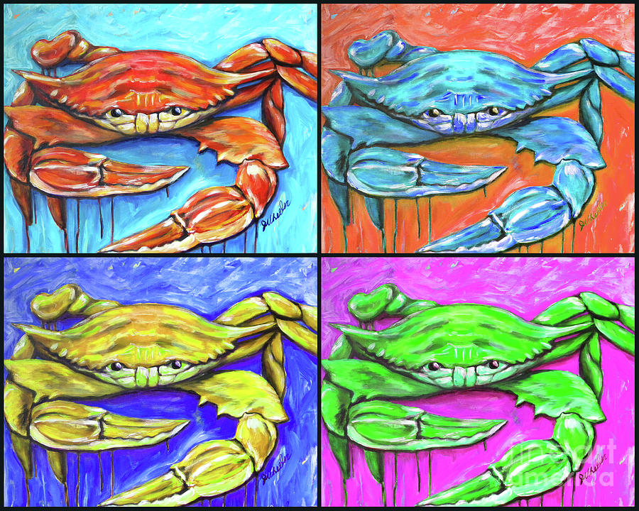 AW-CYM Steamed Crab Painting by JoAnn Wheeler