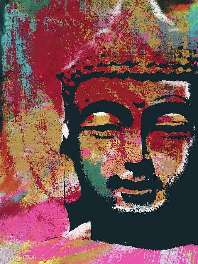 Awakened Buddha 4- Art by Linda Woods Mixed Media by Linda Woods