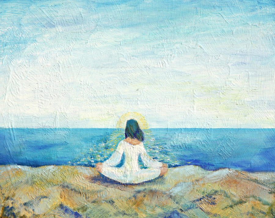Beach Painting - Awakening by Kseniya Nelasova