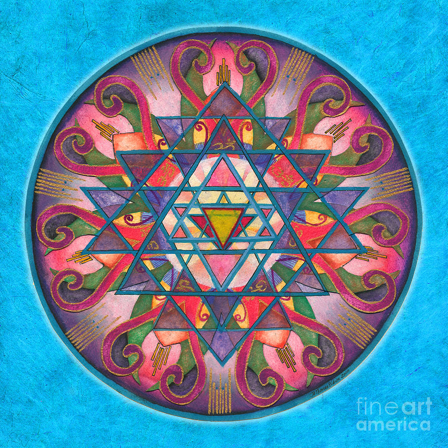 Awareness Mandala Painting by Jo Thomas Blaine