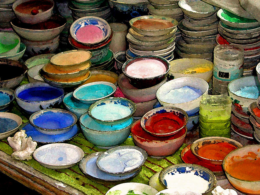 Bowl Photograph - Awash in Color by Jean Hall