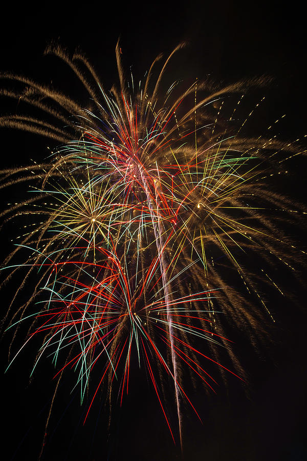 Awesome Amazing Fireworks Photograph by Garry Gay