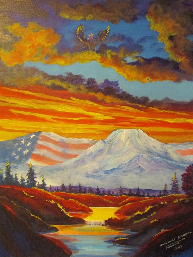 Awesome America Painting by Dave Farrow