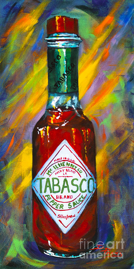 Louisiana Hot Sauce Painting - Awesome Sauce - Tabasco by Dianne Parks