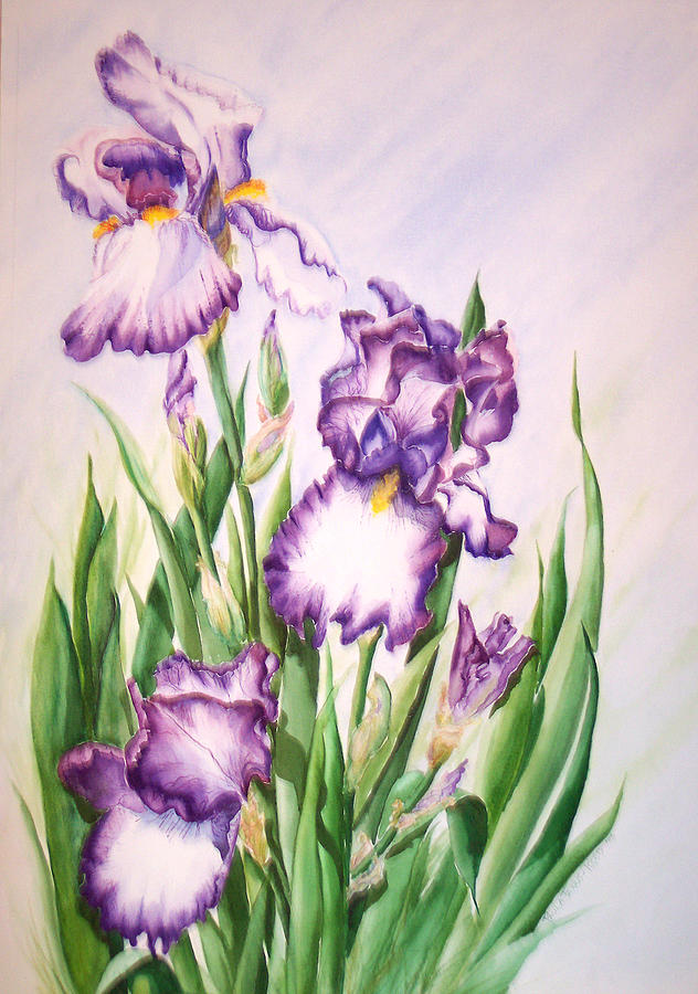 Flower Painting - Awesome Threesome by Paula Farris-Reed