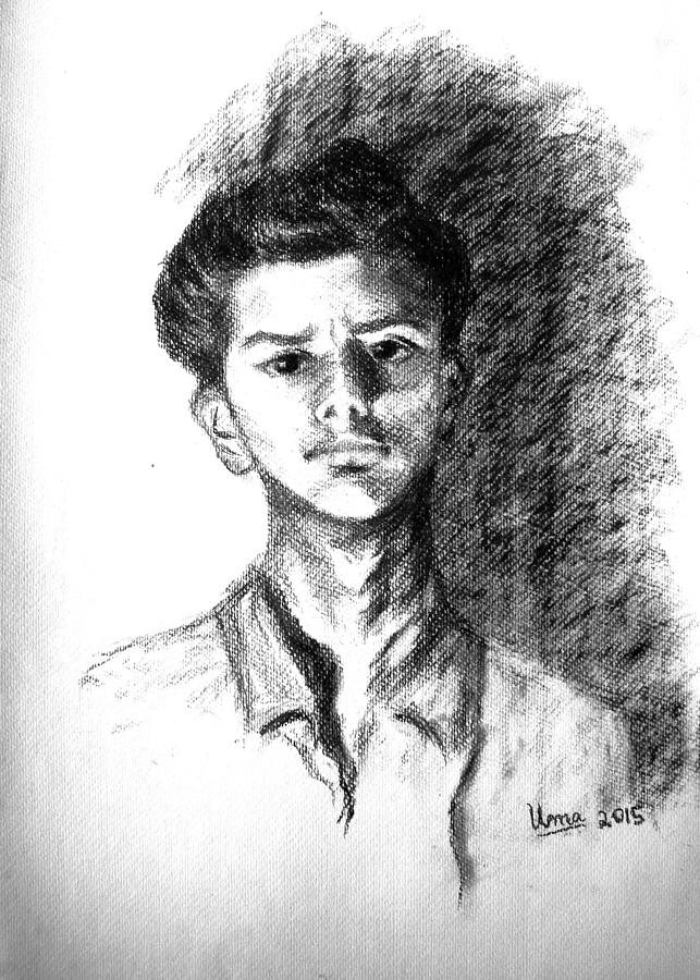 Awkward Adolescence Drawing by Uma Krishnamoorthy