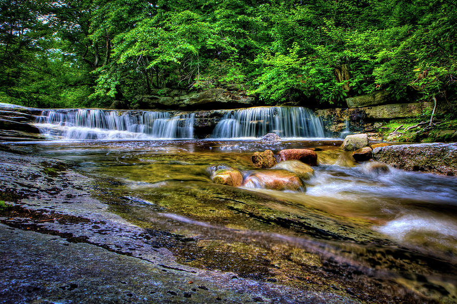 Summer Photograph - Awosting Falls II by Dave Hahn