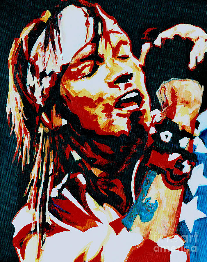 Axl Rose. Dont Cry Painting by Tanya Filichkin