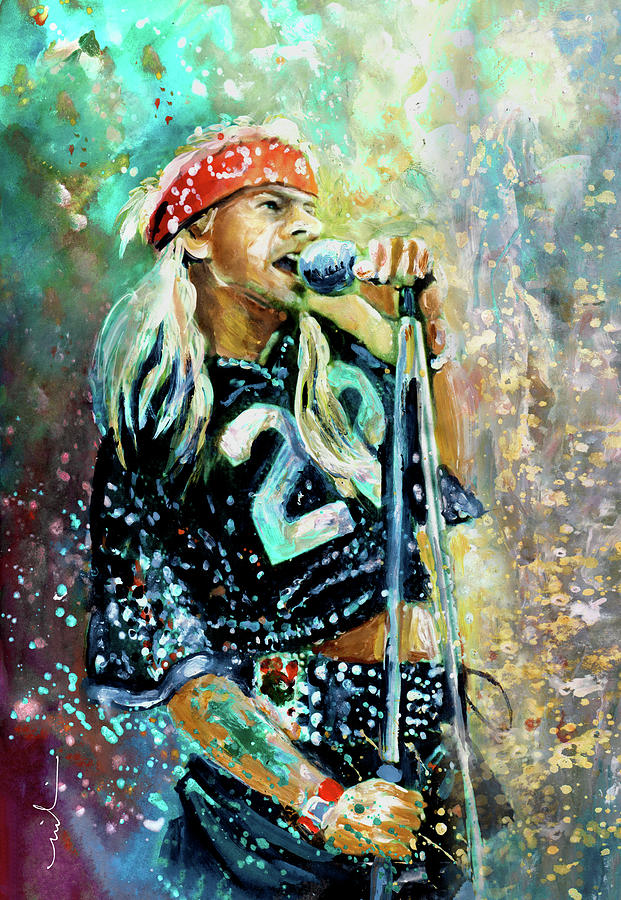Axl Rose Painting by Miki De Goodaboom