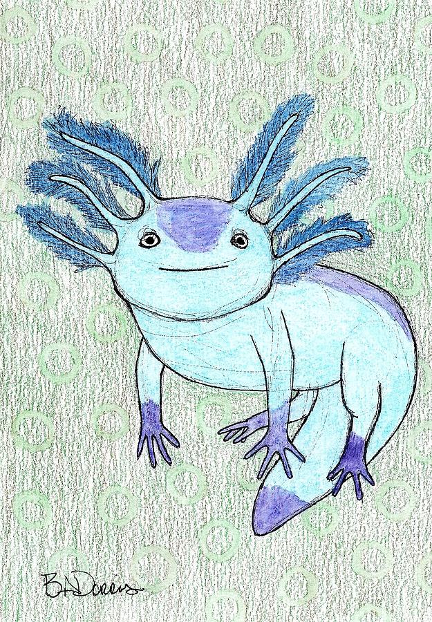 Axolotl Original Ink Paintings