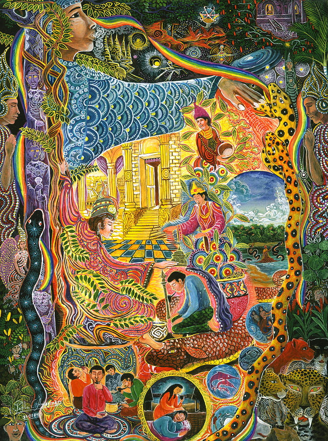 Ayahuasca Chayana Painting by Pablo Amaringo