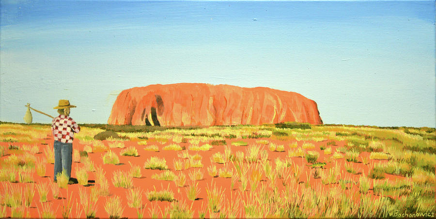 Ayers Rock Uluru Painting by Winton Bochanowicz