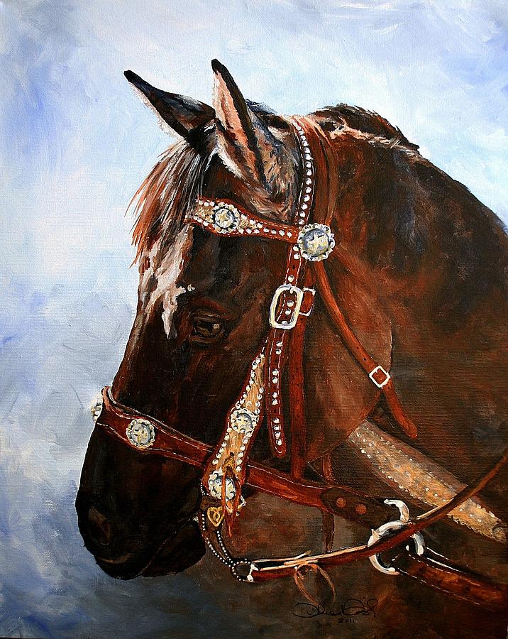 Western Painting - Ayla by Theresa Higby Western Painting - Ayla by Theresa Higby