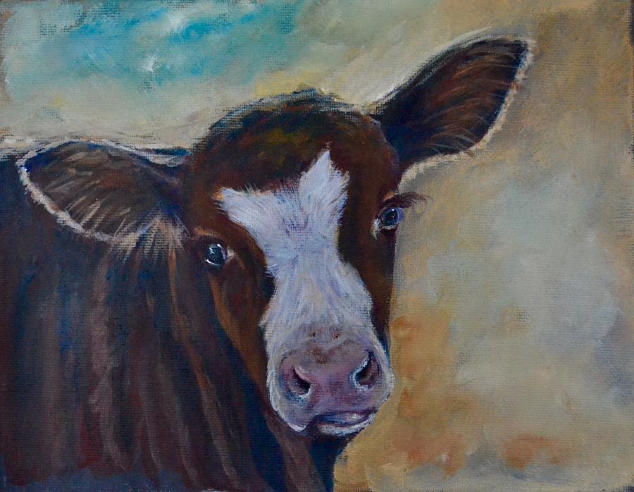 Cow Painting - Ayrshire Calf by Darlene Pyle