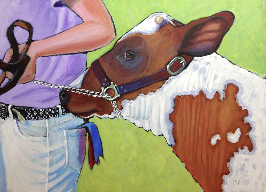 Ayrshire Show Heifer Painting by Ande Hall