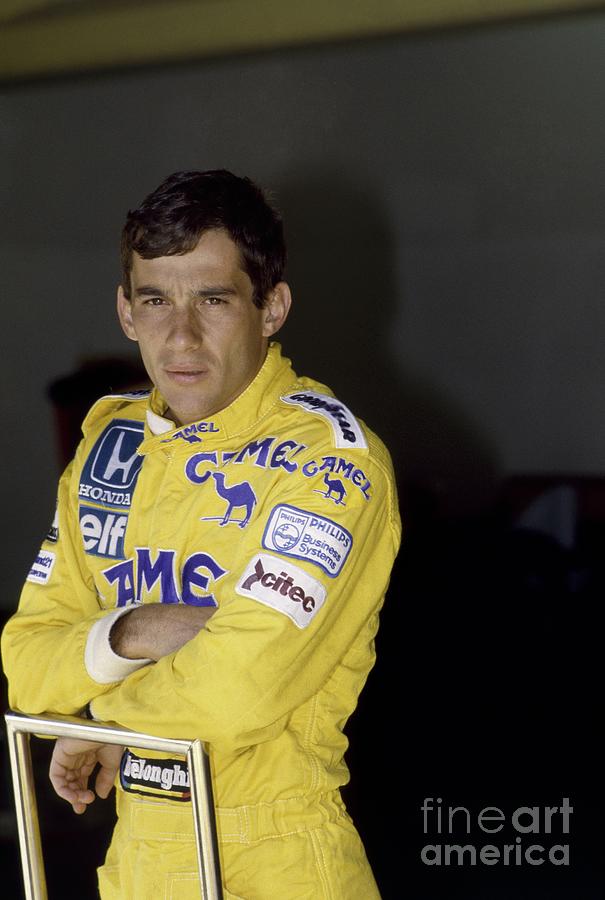 Ayrton Senna. 1987 San Marino Grand Prix Photograph by Oleg Konin
