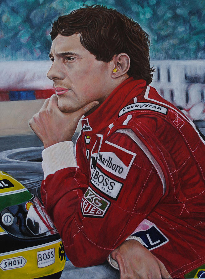 Ayrton Senna Painting by David Dunne
